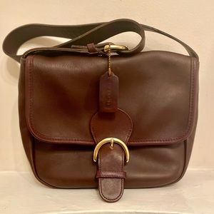 Vintage 90's Mahogany Coach Bedford Bag